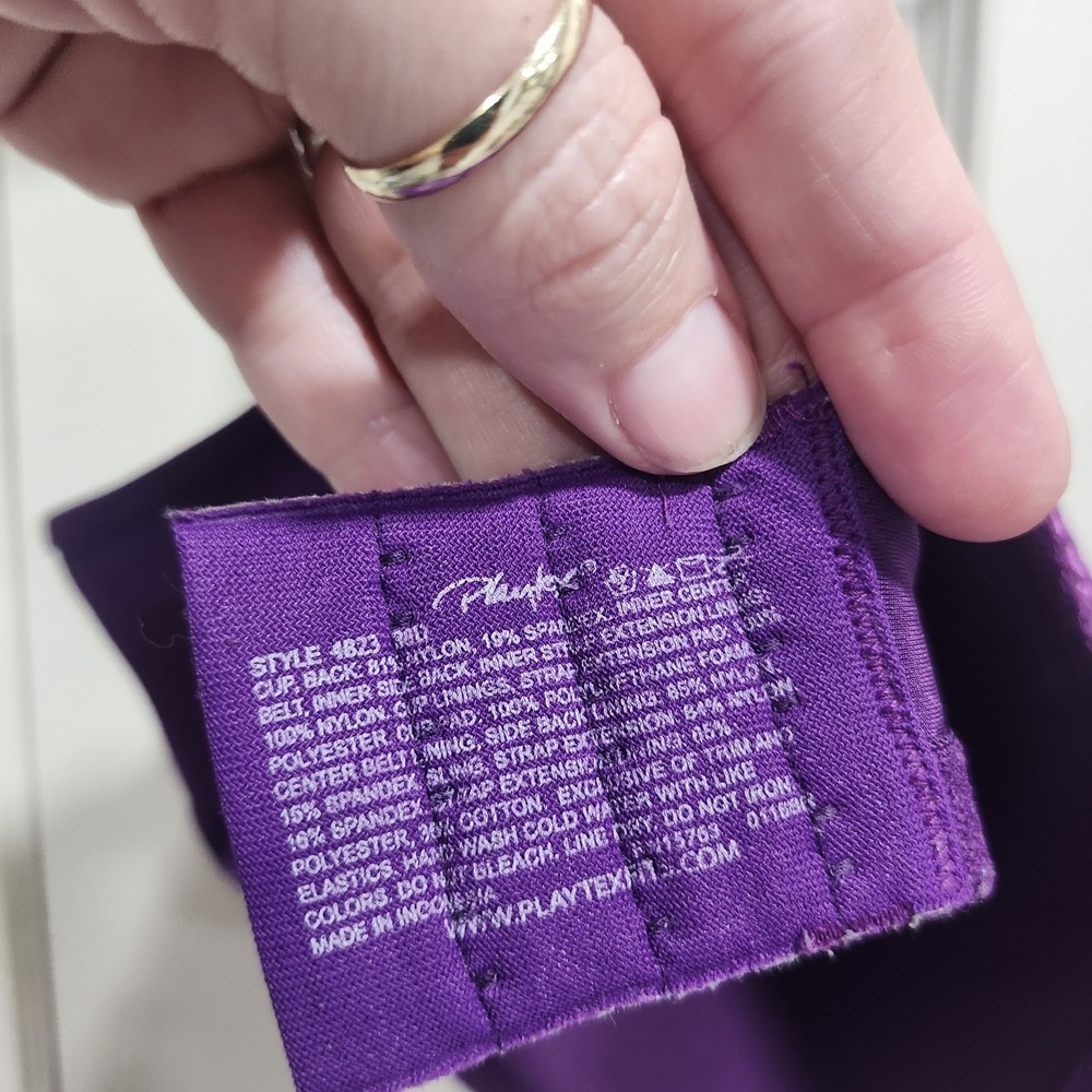 Playtex Sectets Bra 4823 Purple 38D - Picture 12 of 12